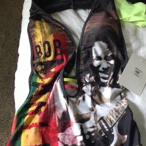 one piece swim suit with hood